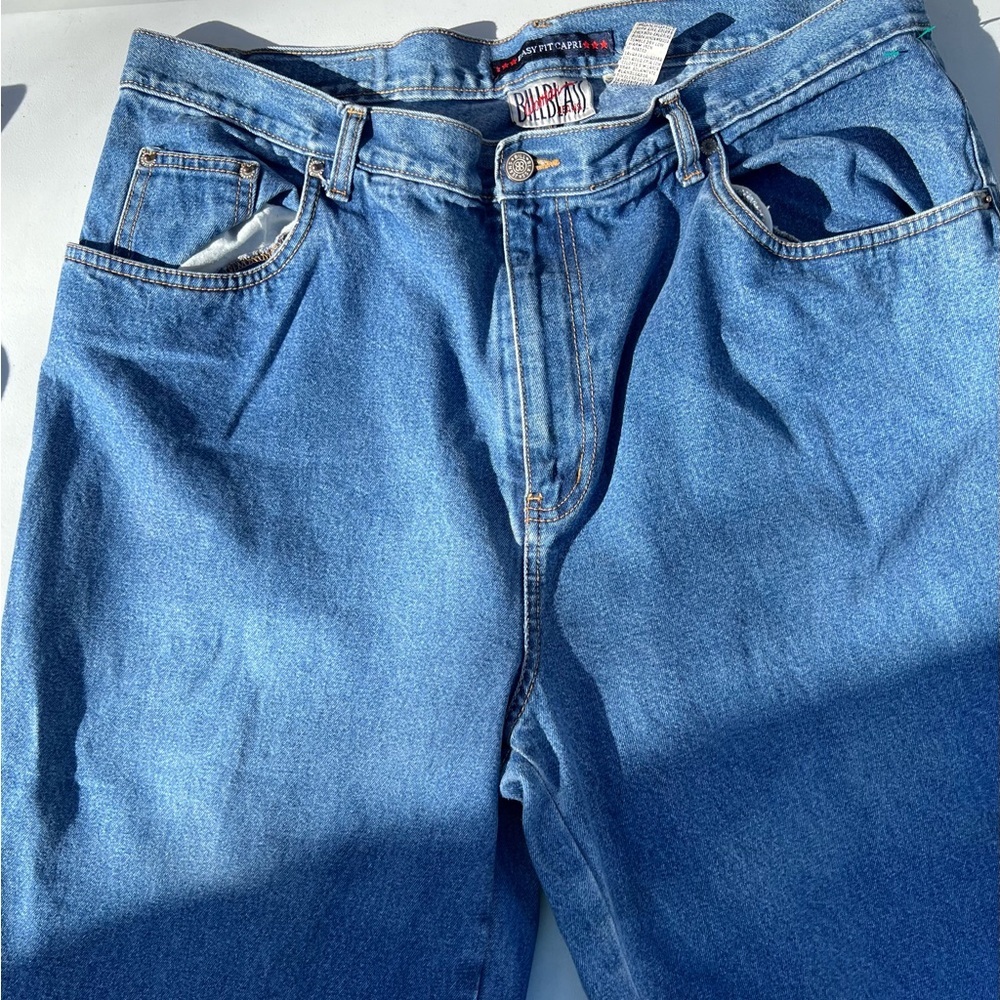 Bill Blass High Waisted Capri Blue Jeans Cotton Women's Size 18 Capris Crop